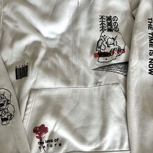 White Hoodie Size Large